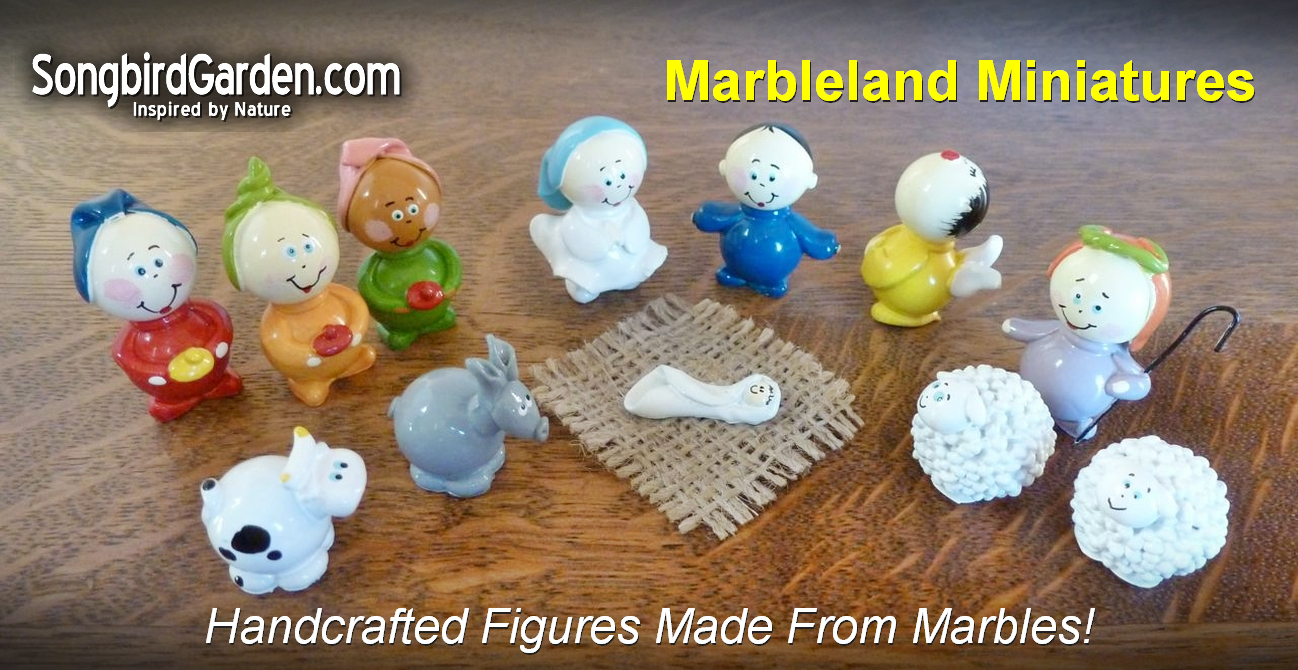 Marbleland Miniature Figures Made From Marbles