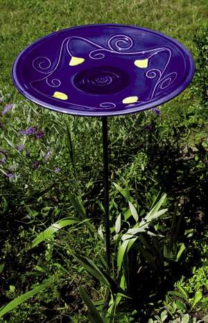 Achla Lapsis Ceramic Birdbath w/Stake