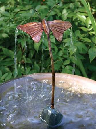 Copper Butterfly Fountain Dripper