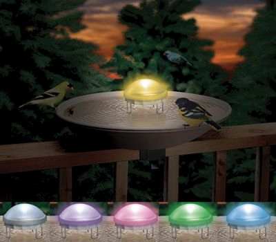 Aurora Lighted Water Wiggler Bird Bath Agitator