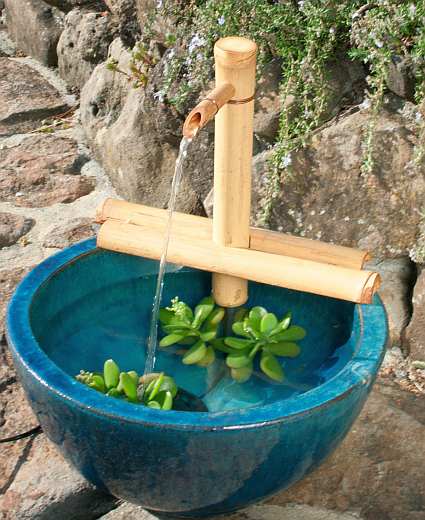 Adjustable 12" Bamboo Water Spout and Pump Kit