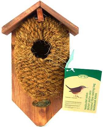 Roofed Coconut Fiber Nesting Pocket