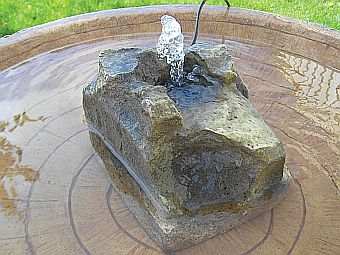 Solar Powered Granite Bubbler Bird Bath Rock