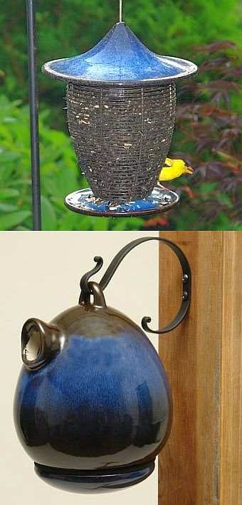 Alcyon Bird Feeder & Bird Home Cobalt Blue