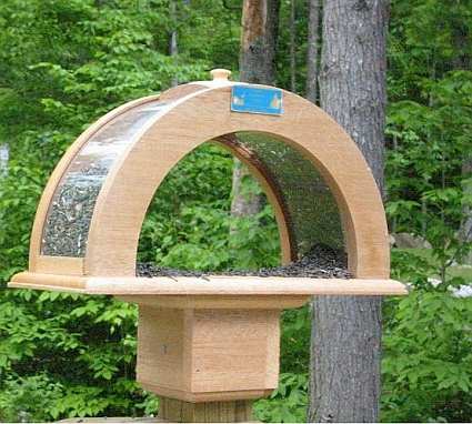 Conservation Arched Post Mount Bird Feeder