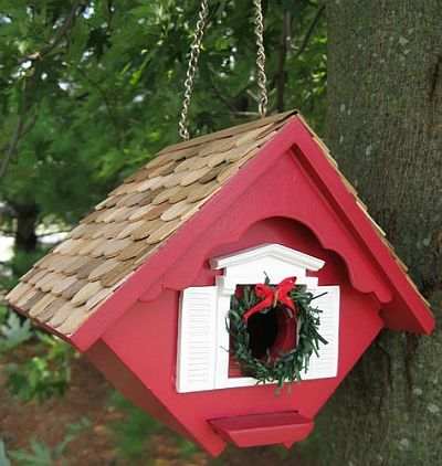 Holiday Series Christmas Wren Cottage Red