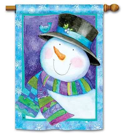 Breeze Art Jolly Snowman Accent Flag