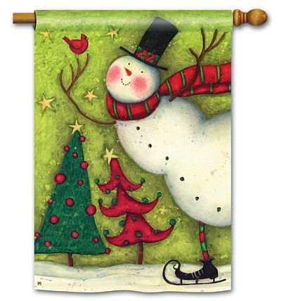 Breeze Art Winter Friends Accent Flag