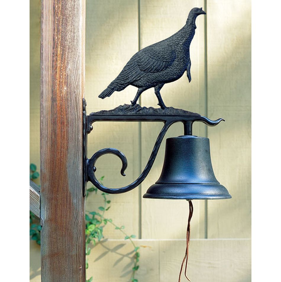 Country Bell Large with Tom Turkey Black