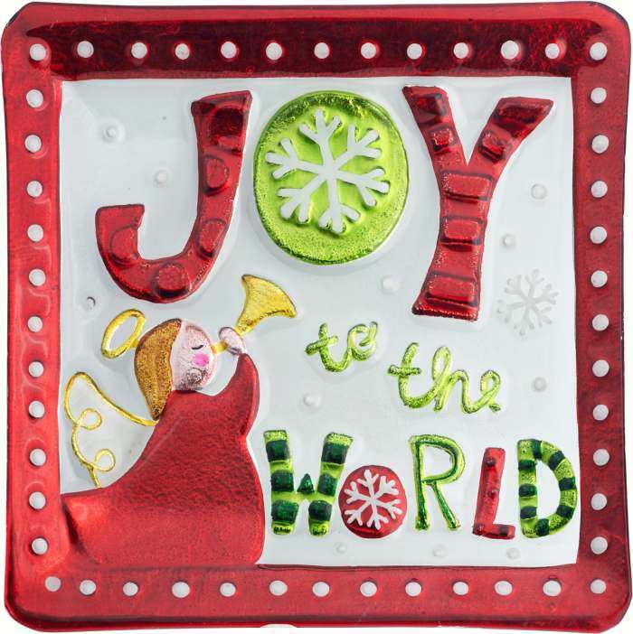 Christmas Platter Joy To The World Square 11