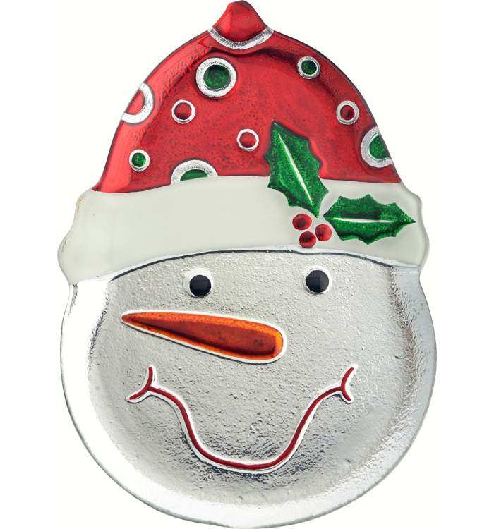 Christmas Platter Snowman 11.75