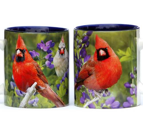 Summer Cardinal Coffee Mug Set of 2