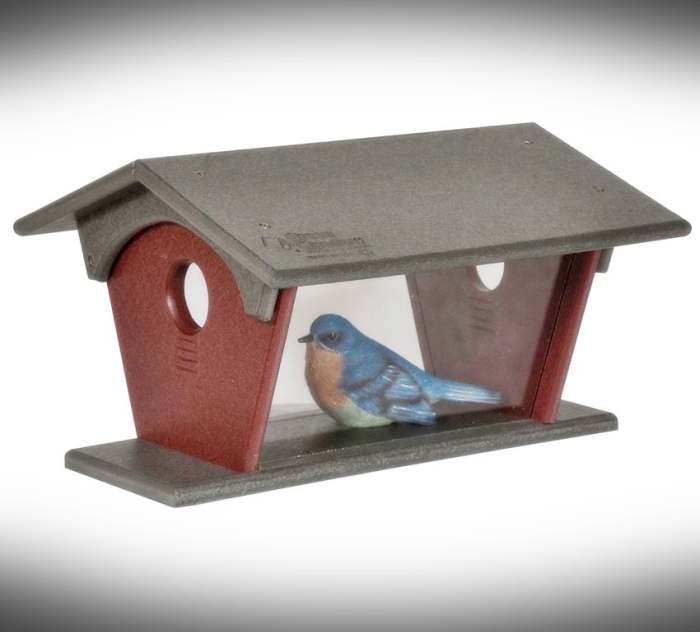 Amish Recycled Poly Classic Bluebird Feeder Large