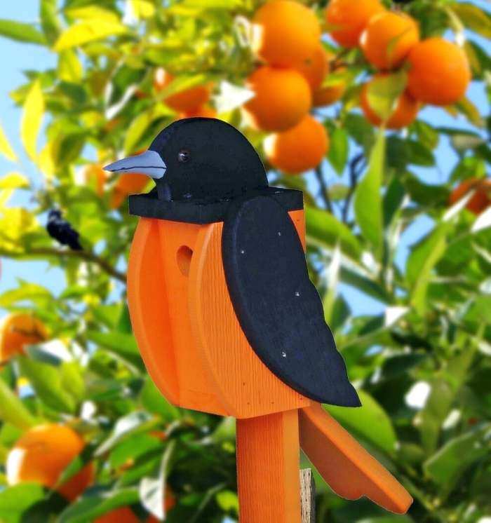 Amish Handcrafted Shaped Birdhouse Oriole