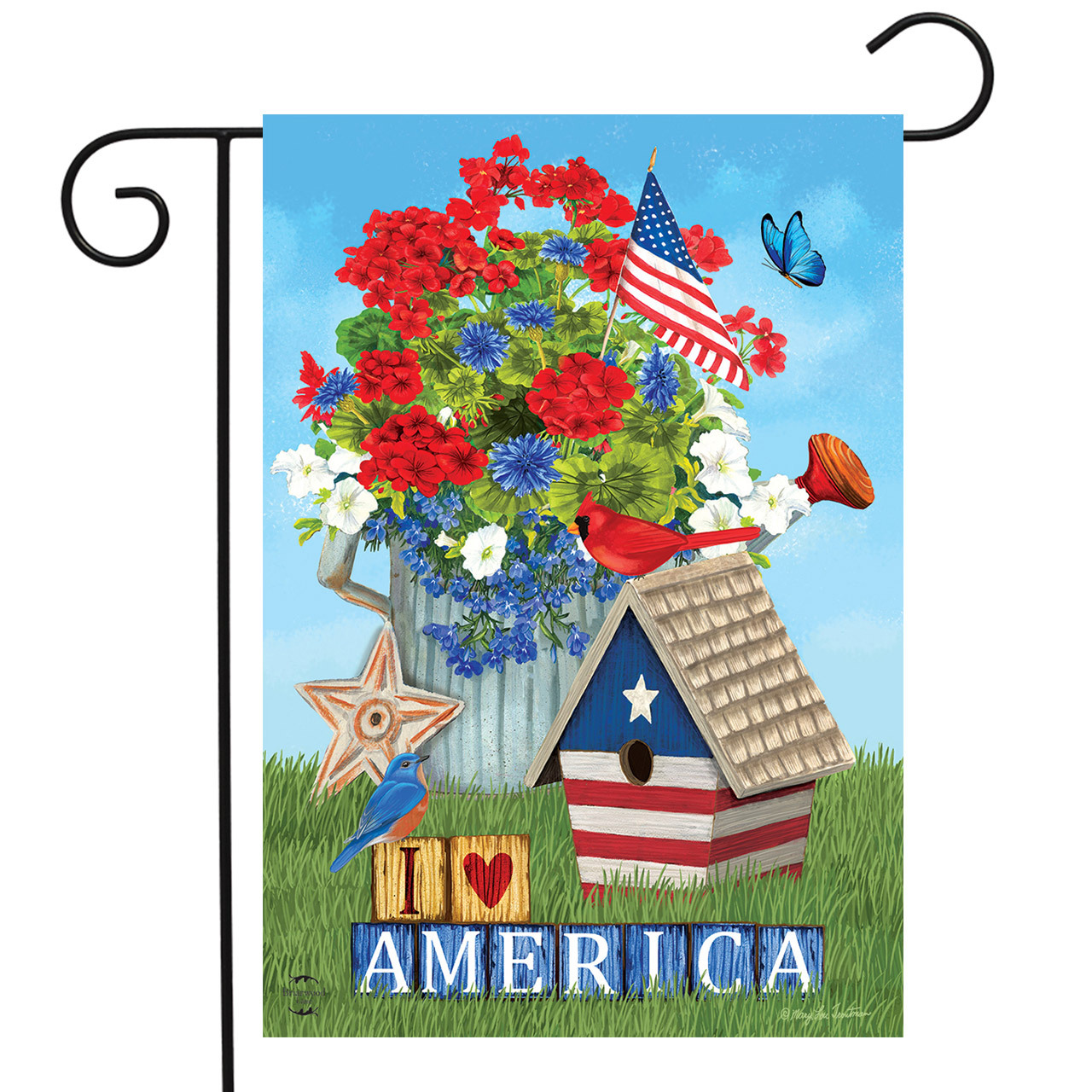 Briarwood I Love America Garden Flag