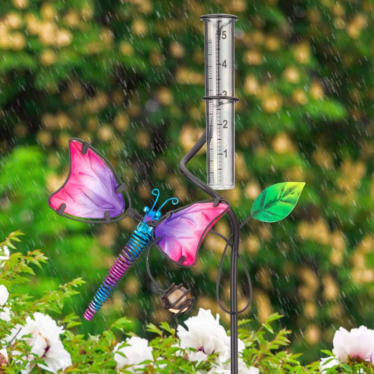 Dragonfly Staked Rain Gauge