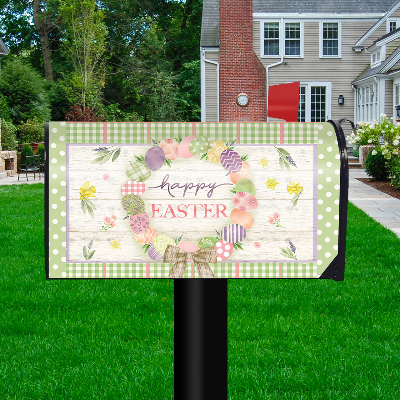 Briarwood Easter Egg Wreath Mailbox Cover