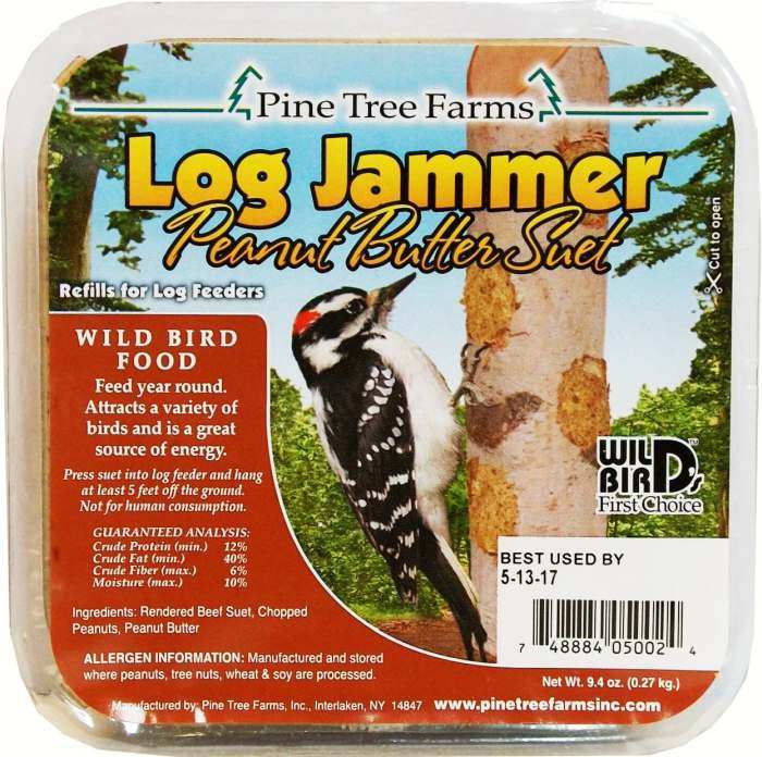 Log Jammer Peanut Butter Suet Plugs 24/Pack