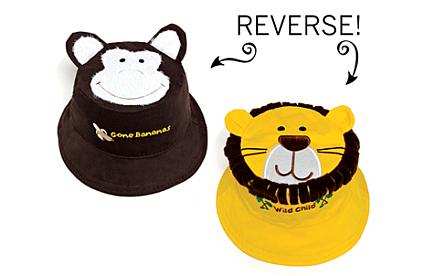 Kids' Reversible Sun Hat Monkey/Lion