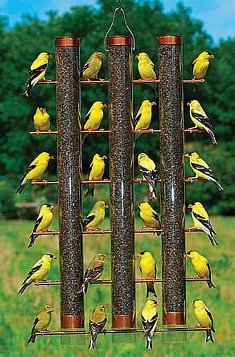 Copper Finches Favorite 3-Tube Feeder