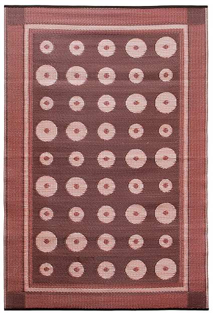 Dots Design Woven Floor Mat 4'x6' Spice