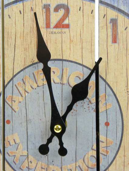 American Expedition Wooden Cabin Sign Clock