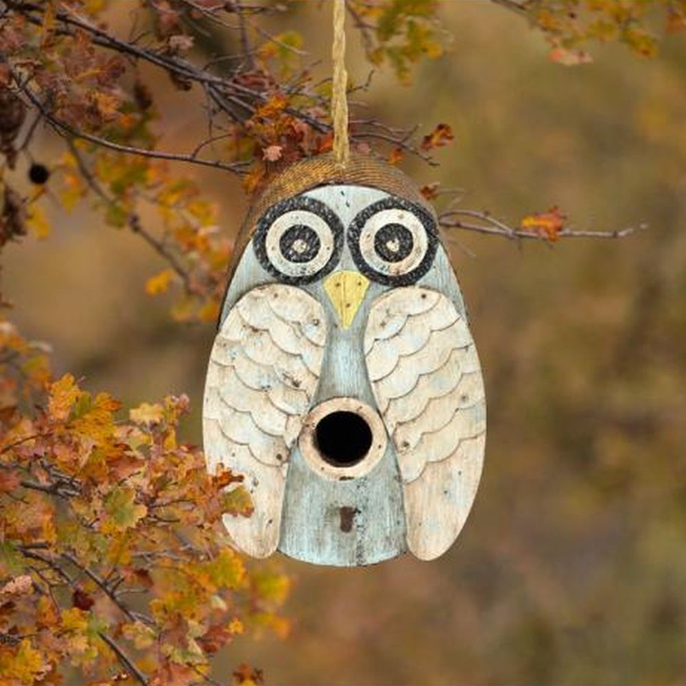 Blue Owl Birdhouse