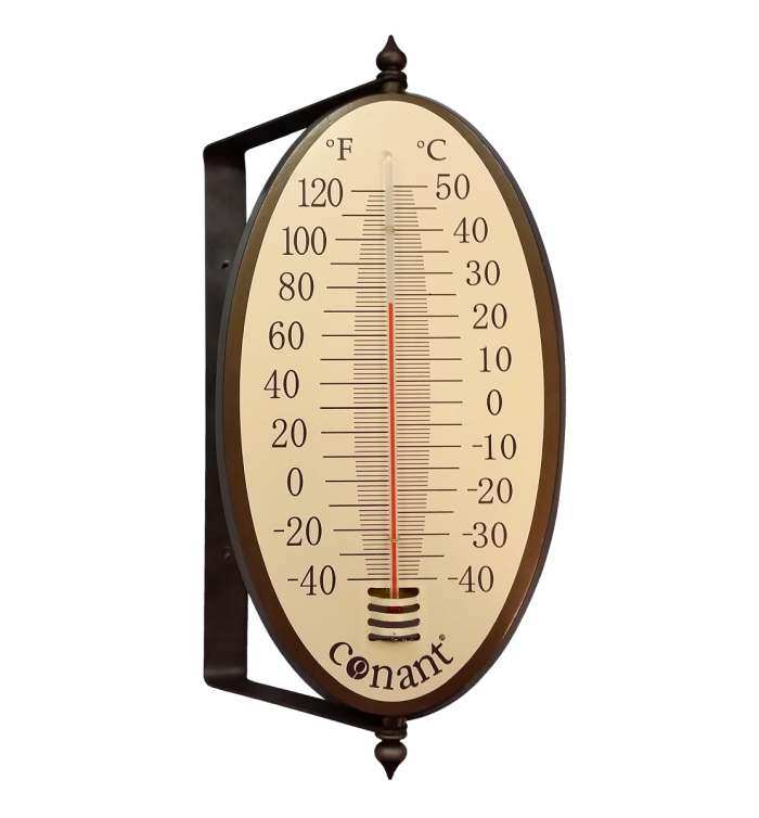 Vintage Outdoor Thermometer Cool Long Rusty Temperature Gauge