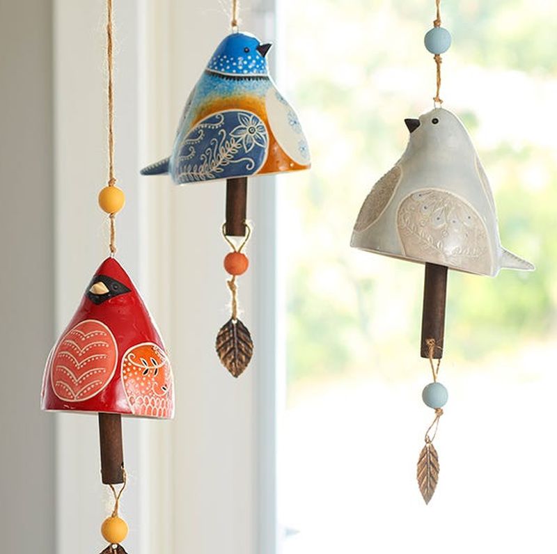 Bird Song Ceramic Bell Assortment Set of 3