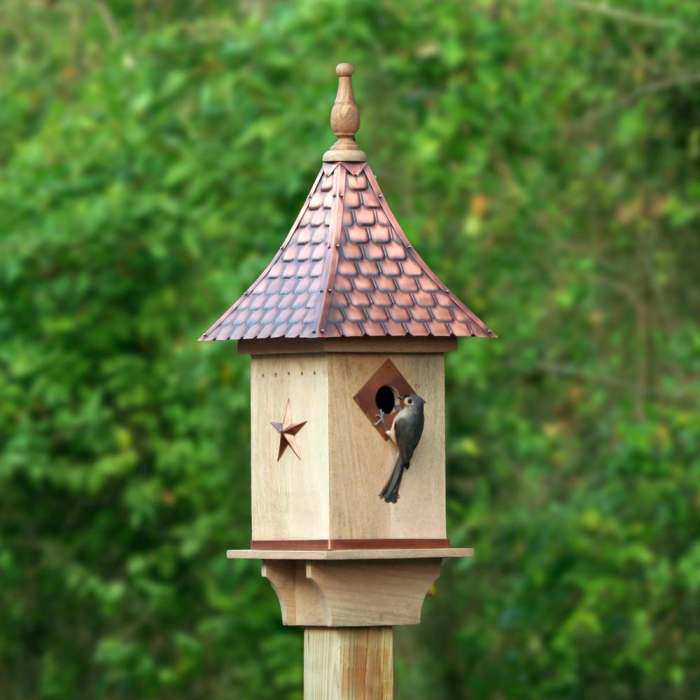 Villa Bird House with Copper Shingled Roof