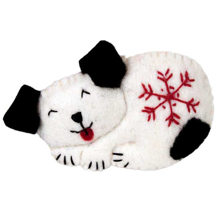 Wild Woolies Ornament Snowflake Puppy
