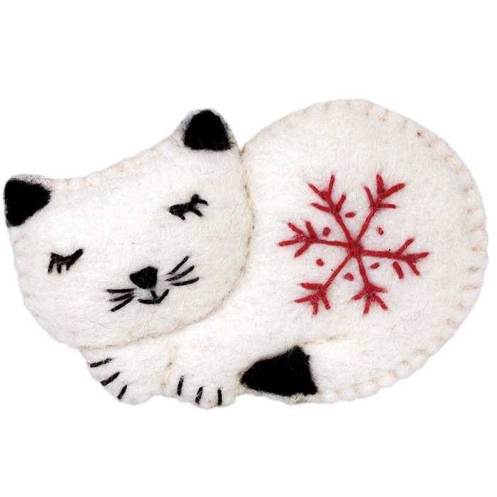 Wild Woolies Ornament Snowflake Kitty