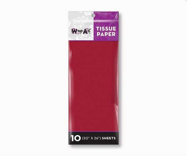 Wrap-Art Gift Tissue Paper Red 6/Pack