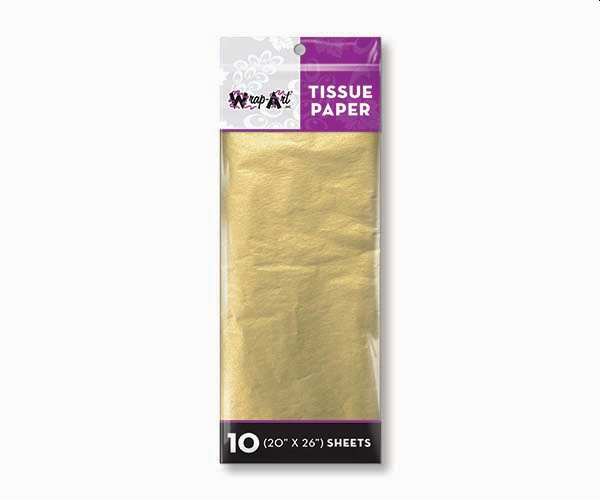 Wrap-Art Gift Tissue Paper Gold 6/Pack