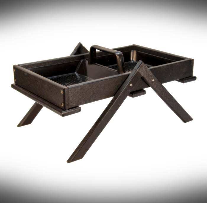 Recycled Poly Large Tray Ground Feeder Black