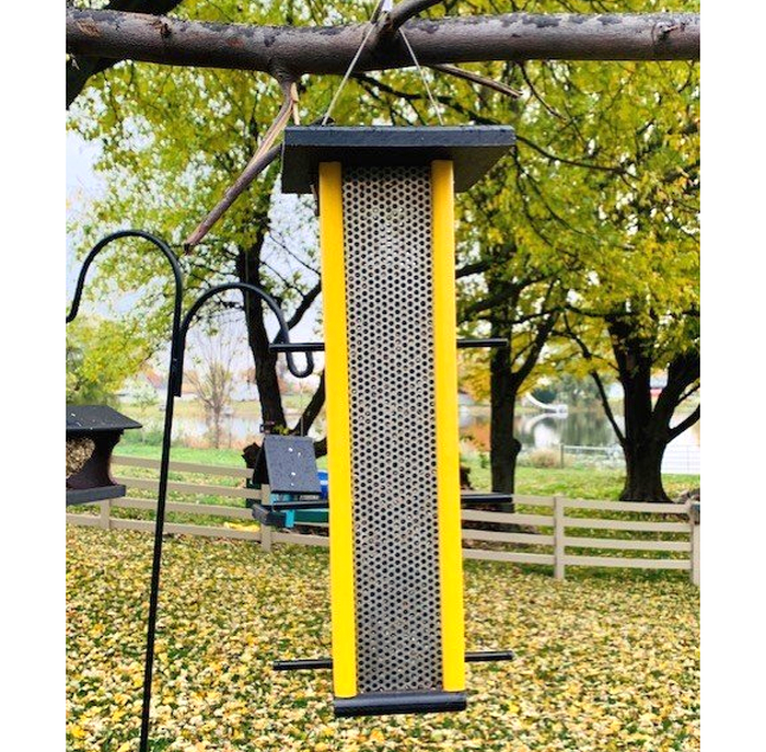 Amish Recycled Poly Finch Feeder w/Mesh Screen