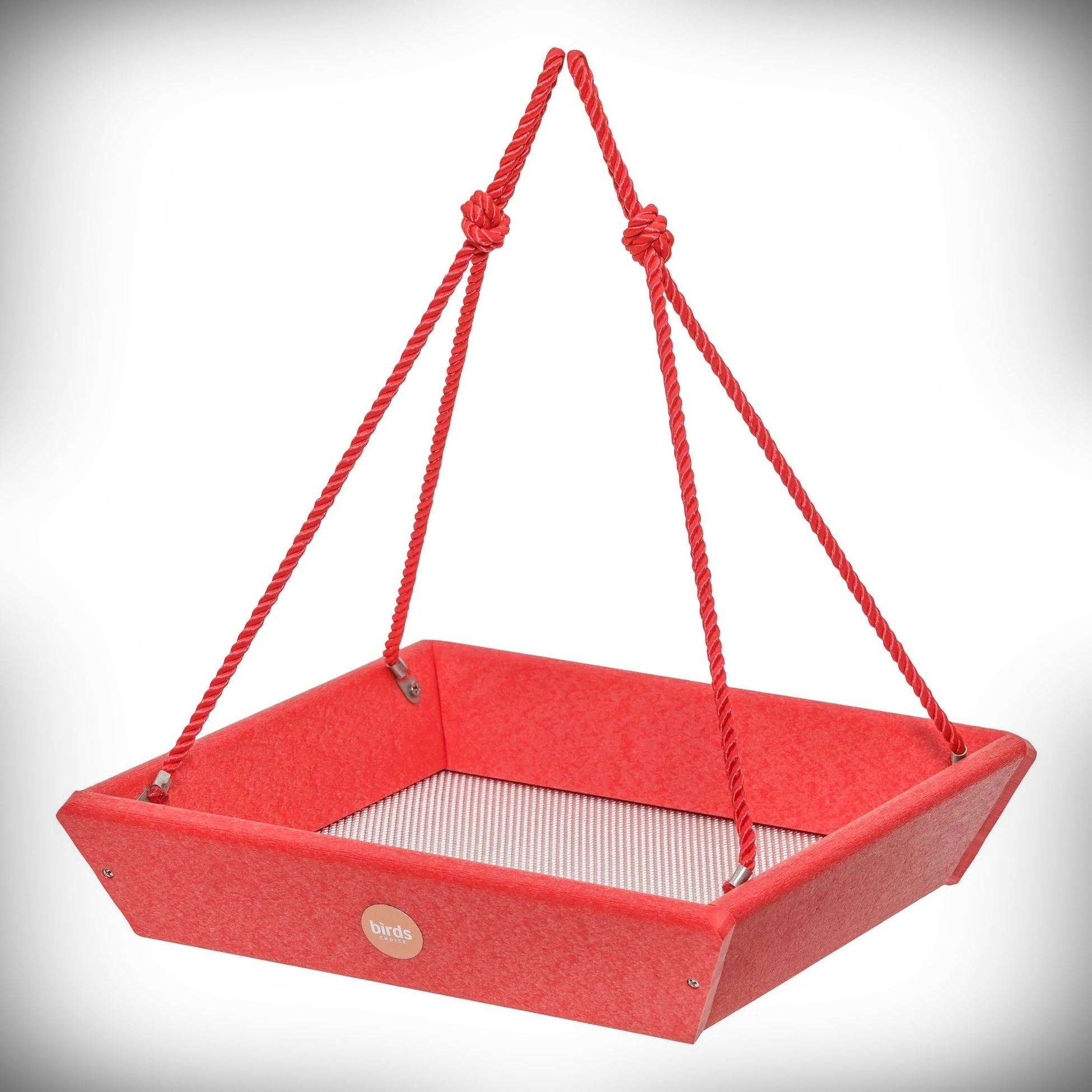 Color Pop Recycled Plastic Tray Feeder Red
