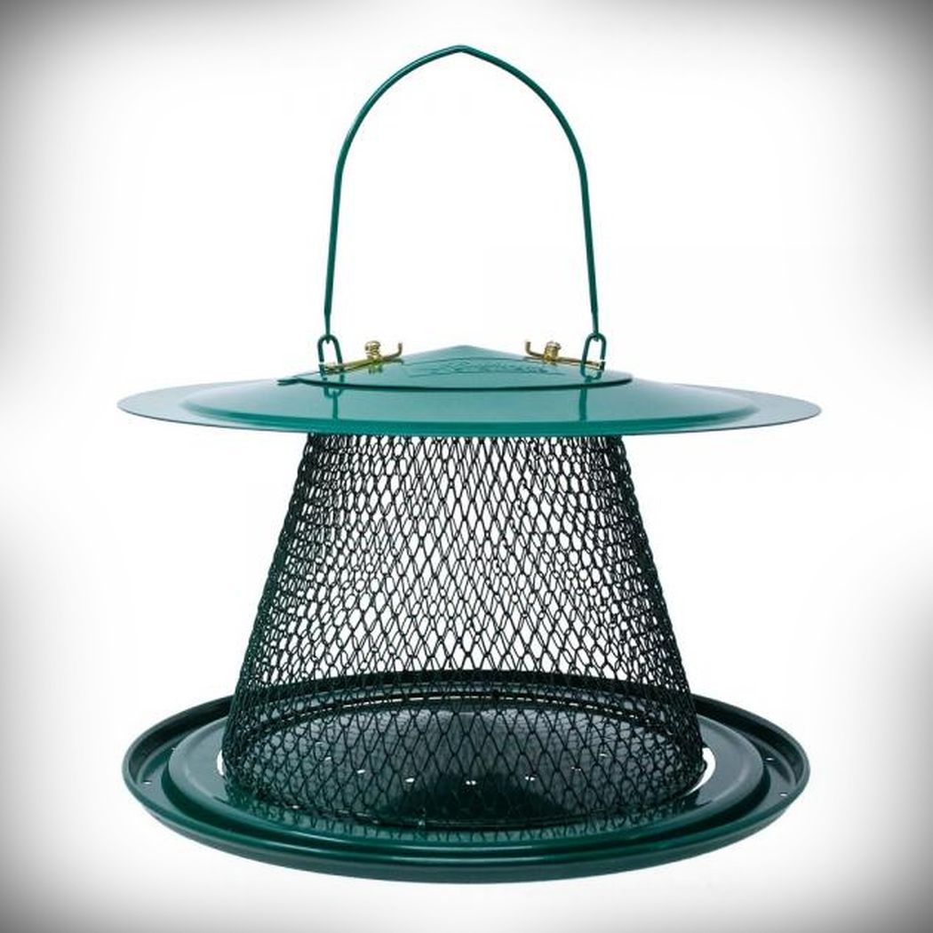 Songbird Collapsible Mesh Feeder with Tray Green
