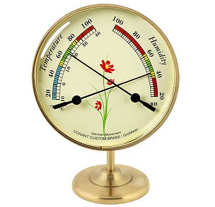 Conant Vermont Grande View 24Thermometer (Living Finish Brass)