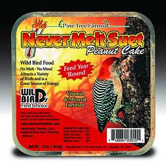 Never Melt Suet Peanut Cake 12 Pack