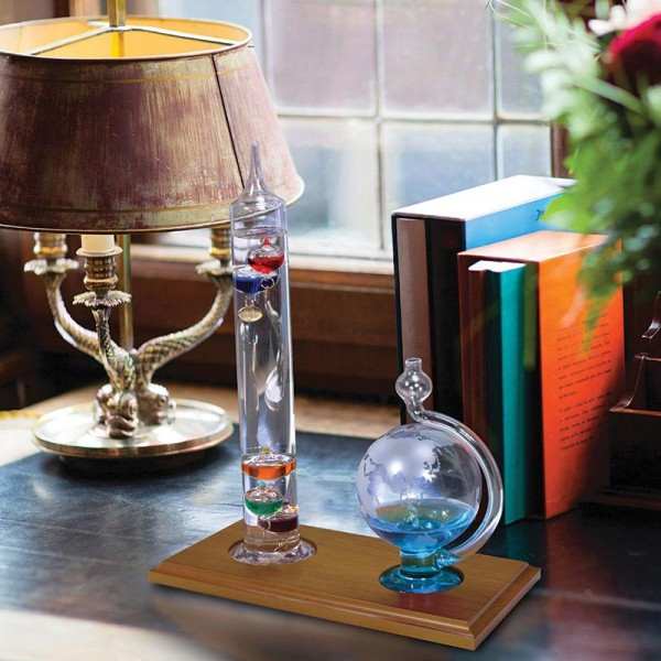 Galileo thermometer - brass - E.S. Sörensen