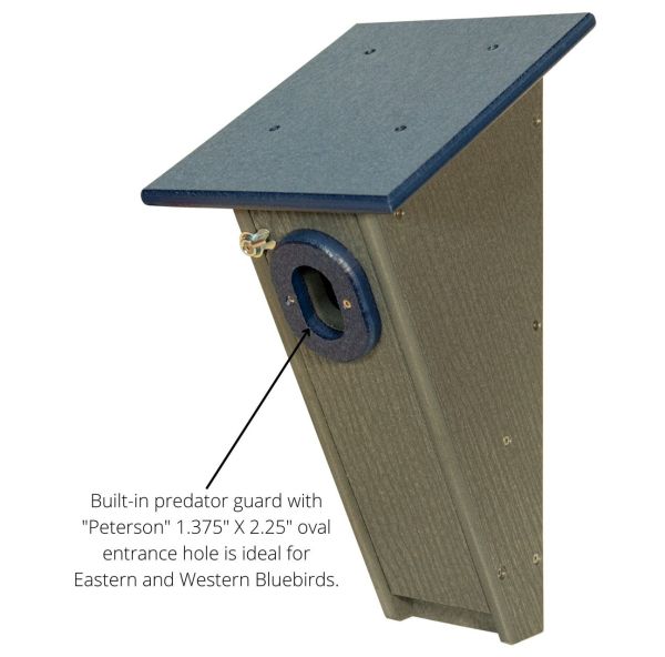 Recycled Poly Peterson Style Bluebird House