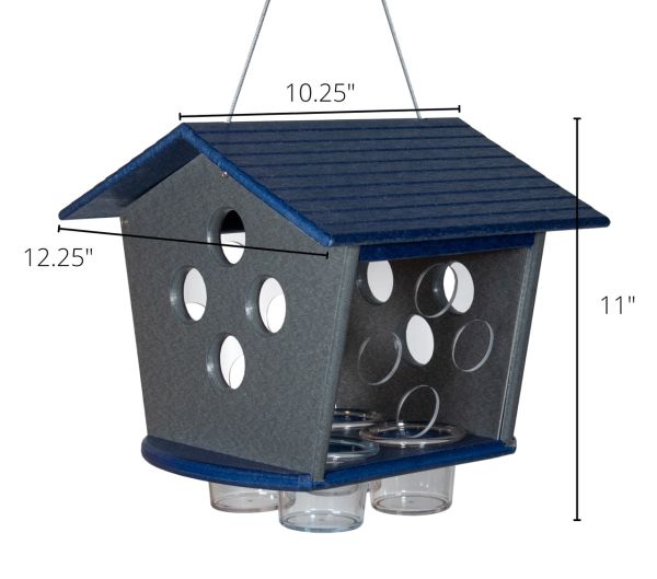 Recycled Poly Ultimate Enclosed Bluebird Feeder