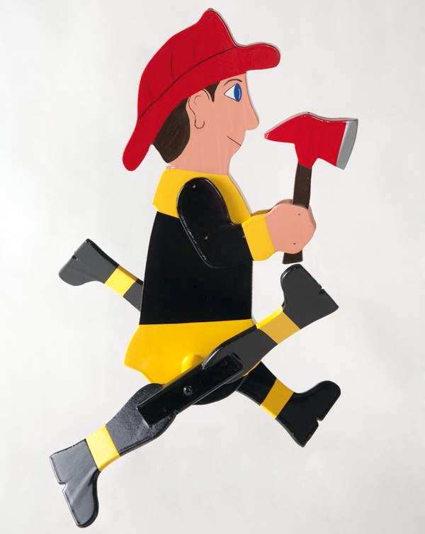 Classic Whirligig Character Fireman