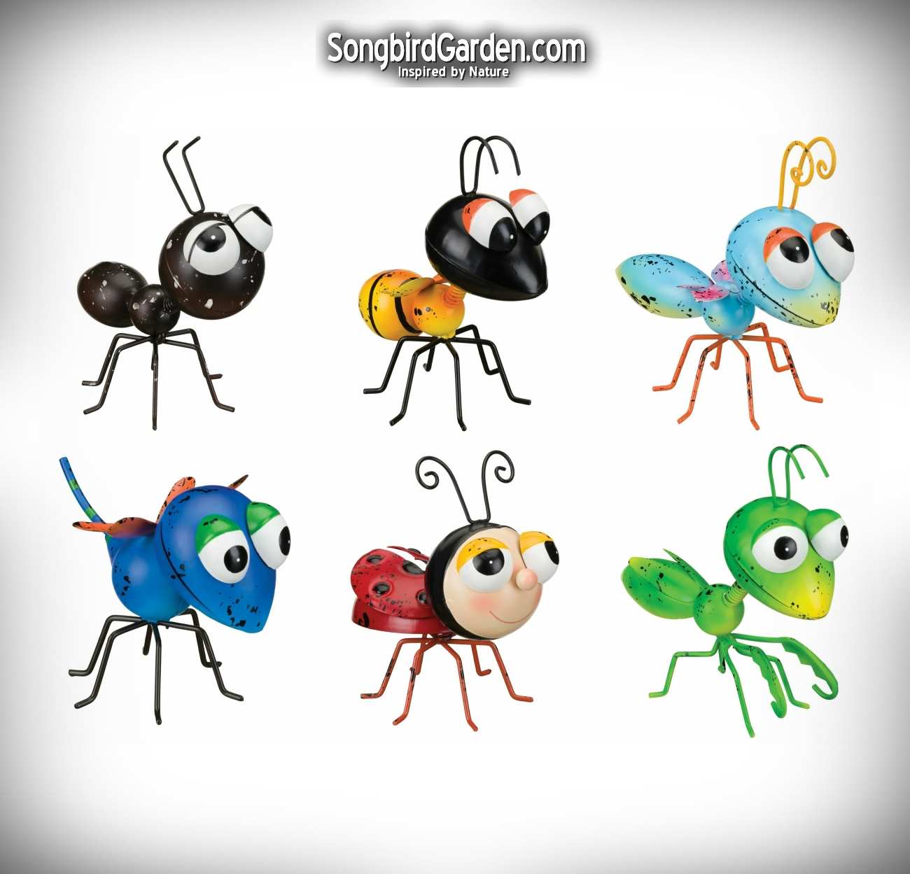 Mini Buggy 3-D Decor Sculptures Set of 6