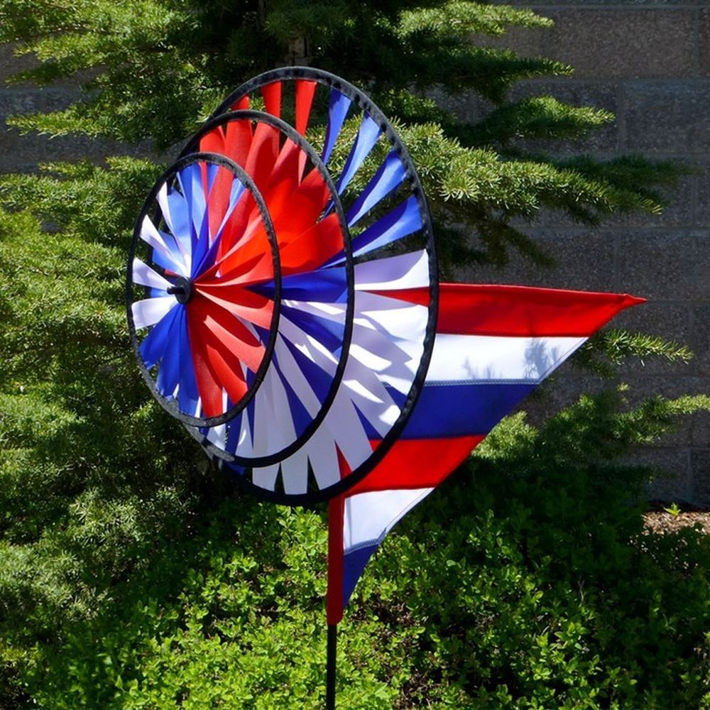 Patriot Wind Sail Triple Wheel Spinner