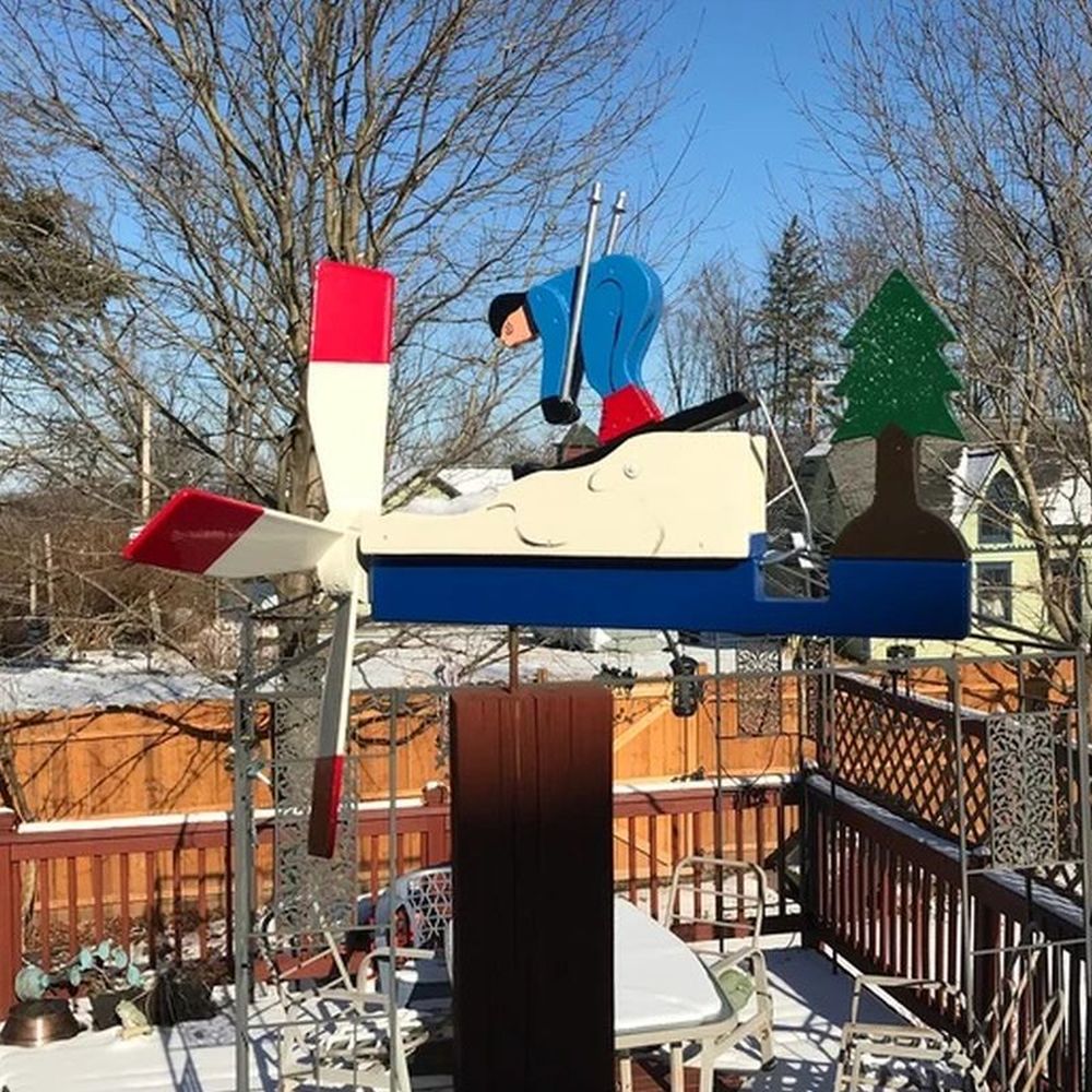 Classic Skier Whirligig